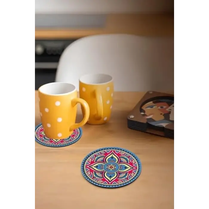 6lı Ahşap Bardak Altlığı BRD-009