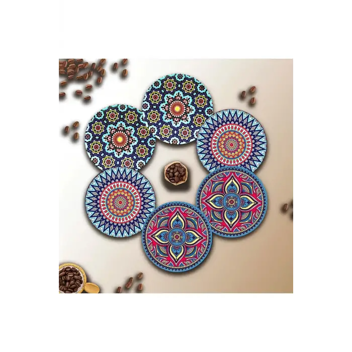 6lı Ahşap Bardak Altlığı BRD-009