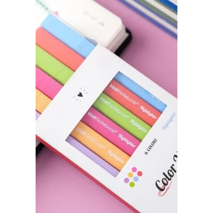 6lı Highlighter Fosforlu Kalem Seti