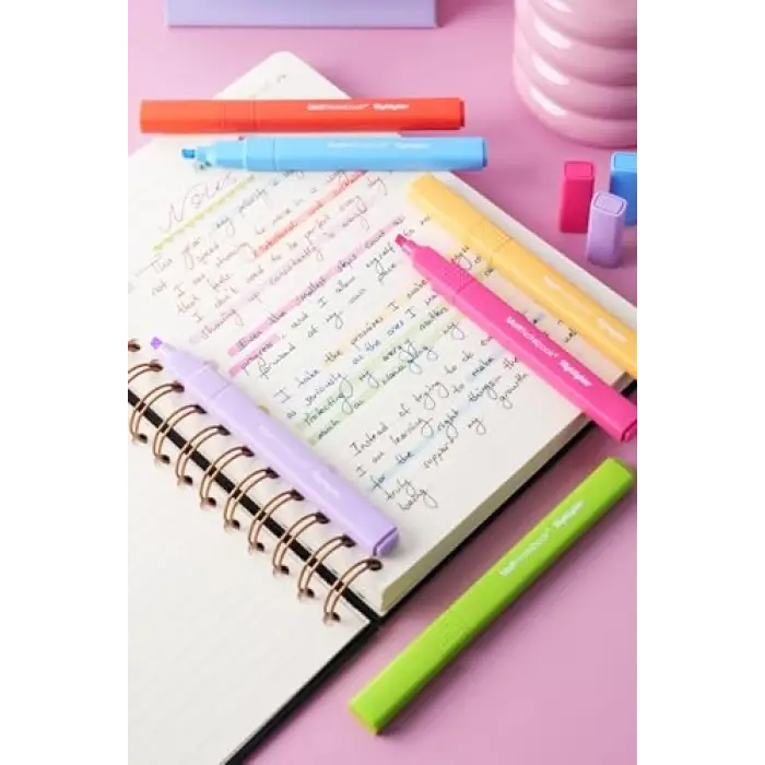 6lı Highlighter Fosforlu Kalem Seti