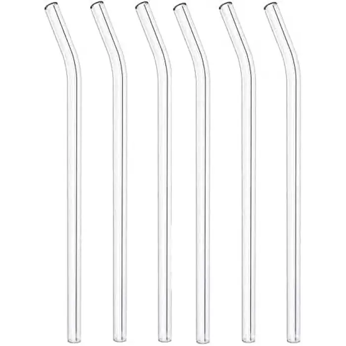 6lı Kavisli Cam Pipet Seti