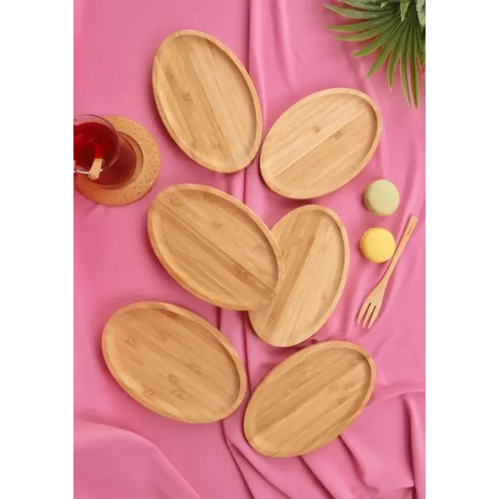 6lı Oval Servis Tabağı Seti – Kahvaltı ve Sunum Tabakları