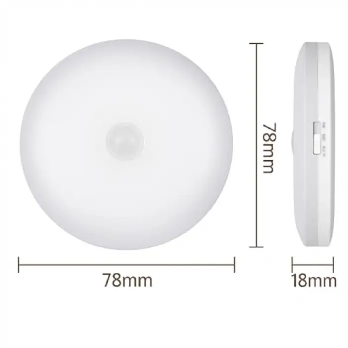6lı Set Hareket Sensörlü Gece Lambası – USB Şarjlı 4000K Gün Işığı LED – Duvar, Dolap, Merdiven, Başucu için Akıllı Işık
