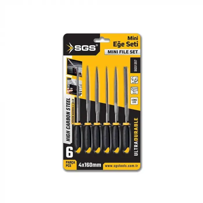 6 Parça Mini Eğe Seti, 4 * 160 Mm, SGS1357