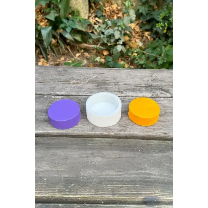 6,5x2,5 cm silikon silindir mum kalıbı