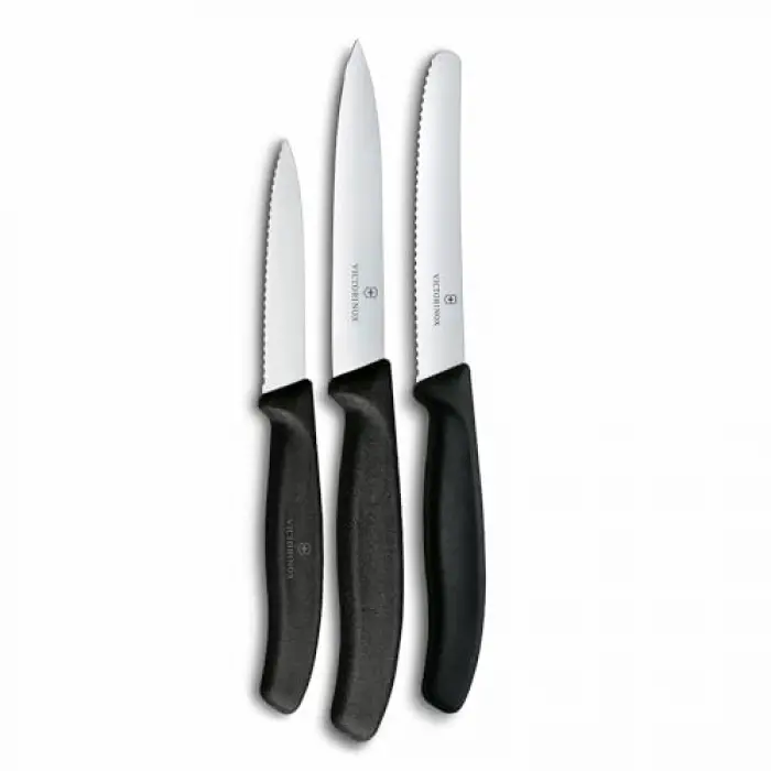 6.7113.34 Swiss Classic 3lü Bıçak Set, Siyah