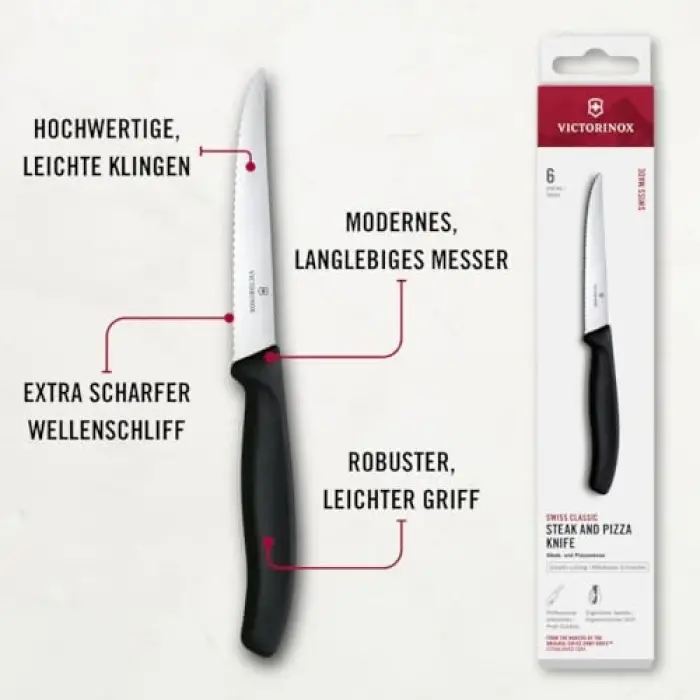 6.7233.6 Mutfak 6lı Steak-Biftek Bıçağı (Blisterli)