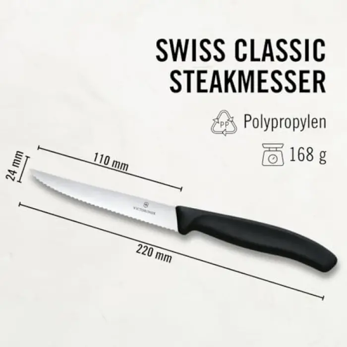 6.7233.6 Mutfak 6lı Steak-Biftek Bıçağı (Blisterli)