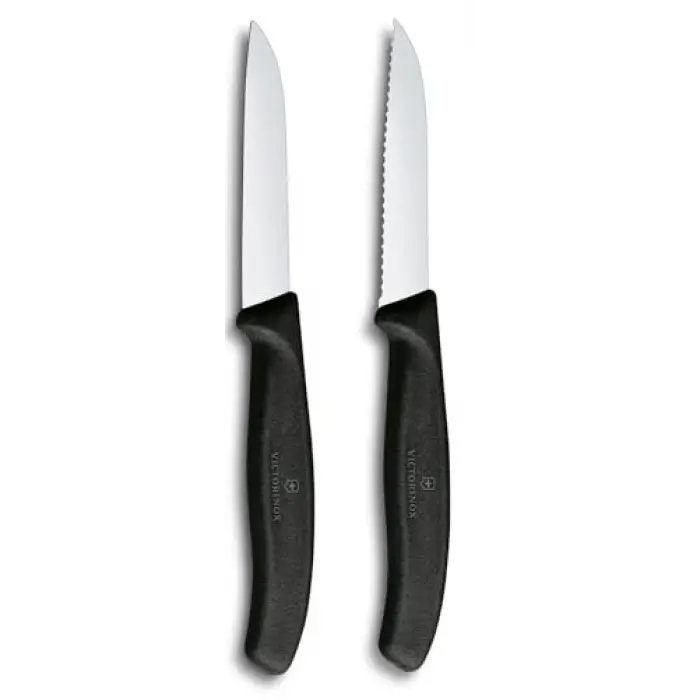 6.7493.2 Swiss Classic 2li Soyma Bıçağı Set, Siyah
