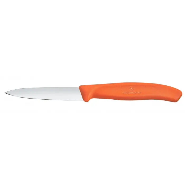 6.7609.C1 Swiss Classic 8 cm Düz Soyma Bıçağı, Turuncu