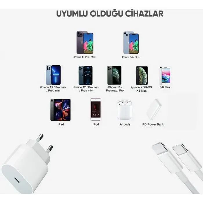 67W Hızlı Şarj Aleti Seti (Type-C Adaptör + Kablo)