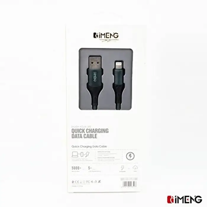 6A 100W UsbA to Lightning Data ve Hızlı Şarj Kablosu ML60 Yeşil