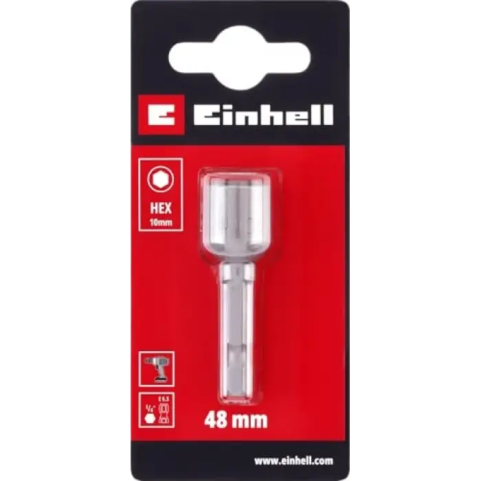 Orijinal Manyetik Lokma Ucu, 10 mm (Krom Vanadyum Çelik, 48 mm, E 6.3/1⁄4”, Akülü Vidalama ve Matkaplar İçin) - 49135125