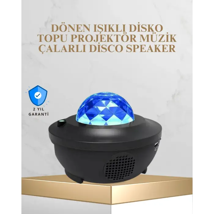 Mey İthalat® Bluetooth & USB Müzik Çalar Gece Lambası – 50 m² Kapsama, Uzaktan Kumanda