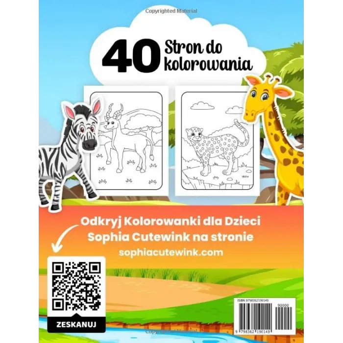 Zwierzęta Afryki Kolorowanka Dla Dzieci (Polish Edition)