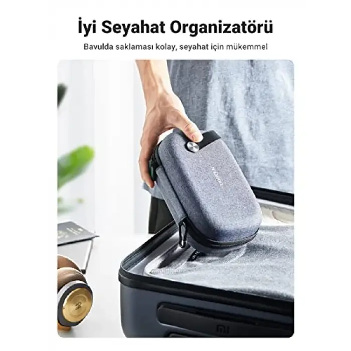 UGREEN Elektronik Aksesuar Kutusu Güç Bankası Kablo Pil Için（Mavi）