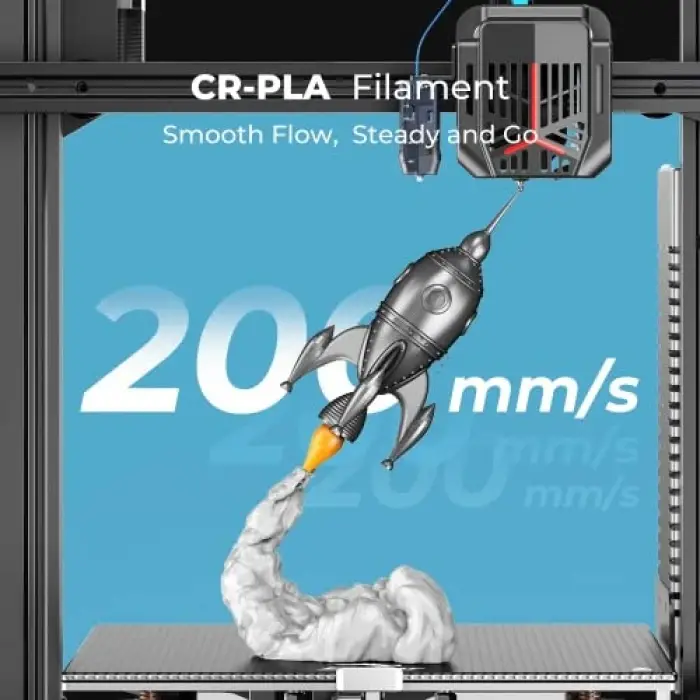 CR-PLA Filament, 1.75mm 3D Yazıcı Filamenti, 1.0kg (2.2lbs) Makara, Çözgü Arttırılmış Tokluk Yok, Boyutsal Doğruluk ± 0.03mm Baskı Filamenti, FDM 3D Yazıcılar için Uygun (Gri)