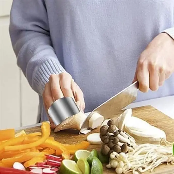 BakGelAl 2li Metal Parmak Koruyucu Hızlı ve Güvenli Kesme Paslanmaz Çelik Koruyucu Aparat