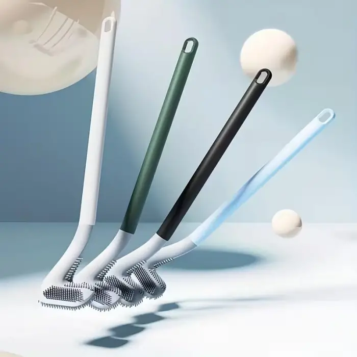 BakGelal Ergonomik Golf Sopası Tasarımlı Silikon Temizlik Fırçası (Mavi)