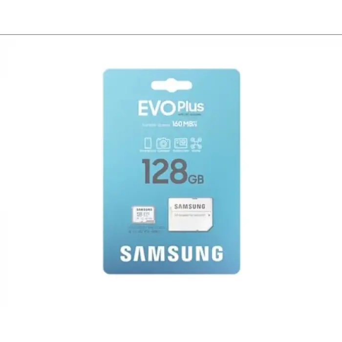 EVO Plus microSDXC Hafıza Kartı 128 GB, 160 MB/s, U3, V30, A2, ‎MB-MC128SA/TR (2024 Serisi) Beyaz