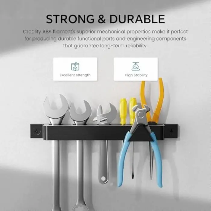 1,75 mm beyaz Abs 3D yazıcı filamenti, dikkatlice sarılmış makara, sağlam ve dayanıklı, iyi ısı direnci, daha az koku, boyutsal doğruluk ± 0,03 mm