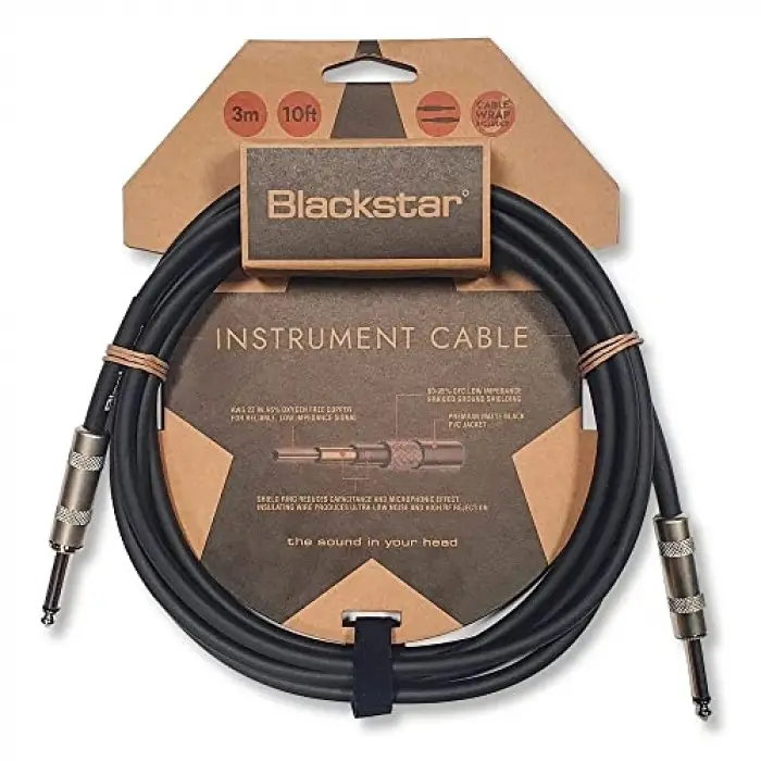 Bas/Elektro Gitar/Elektro-Akustik/Klavye/Amp için 3m (10ft) Enstrüman Kablosu Düz ¼ Jack Düz ¼ Jack (BSCABLESTD10FTSS)
