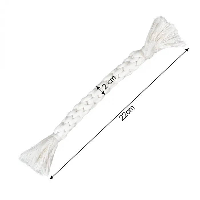 Kedi K��pek Diş Kaşıma Oyuncağı Püsküllü, Boy 22 cm, Kalınlık 2 cm