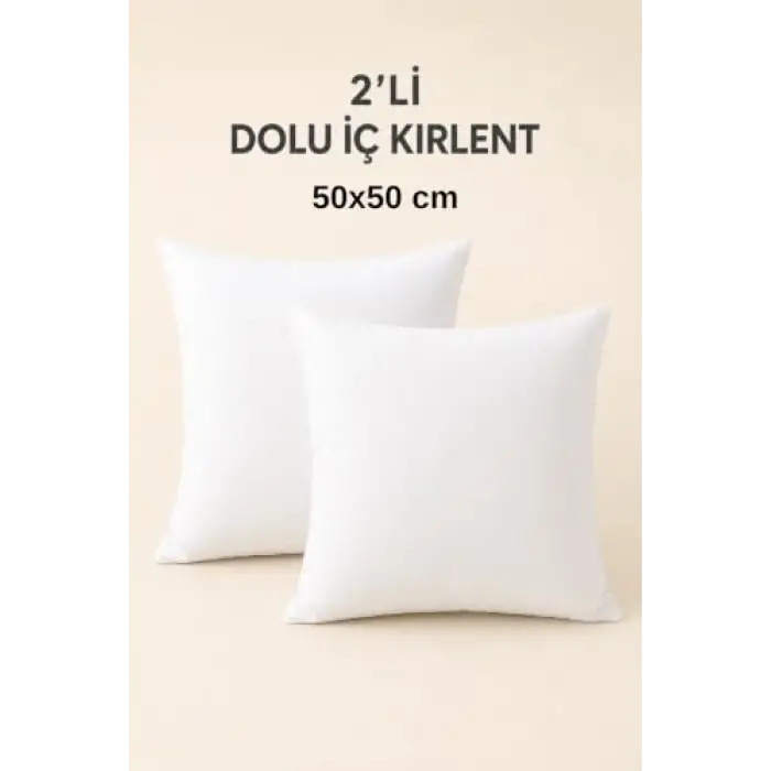 Silikon elyaf dolgulu 2li kır­lent iç yastık dolgusu
