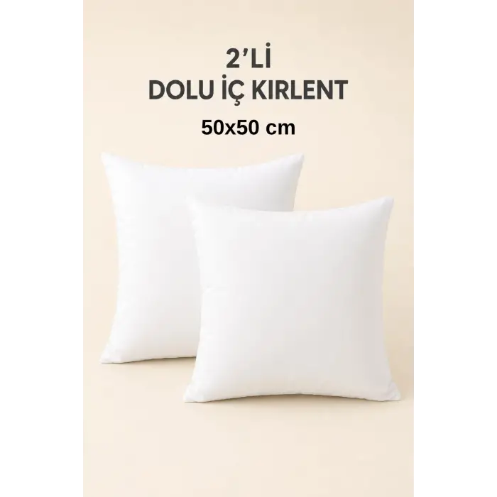 Silikon elyaf dolgulu 2li kır­lent iç yastık dolgusu