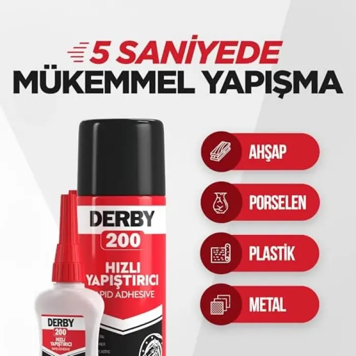 200 ml Mdf Hızlı Yapıştırıcı Seti