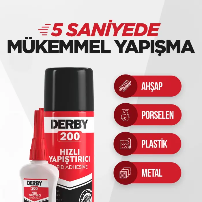 200 ml Mdf Hızlı Yapıştırıcı Seti
