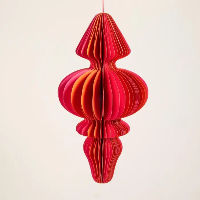 Fușya-turuncu dekoratif obje, 40 Cm