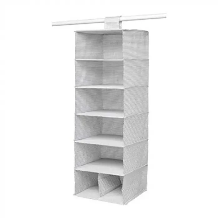 7 Bölmeli Stuk Depolama Beyaz Gri 803.708.70 Boyut 11 ¾x11 ¾x35 ½