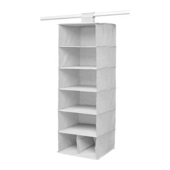 7 Bölmeli Stuk Depolama Beyaz Gri 803.708.70 Boyut 11 ¾x11 ¾x35 ½