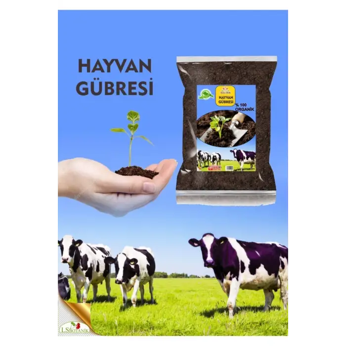 Yanmıș, Elenmiş ve İlaçlanmış Büyükbaş Hayvan Gübresi, 3,5 L