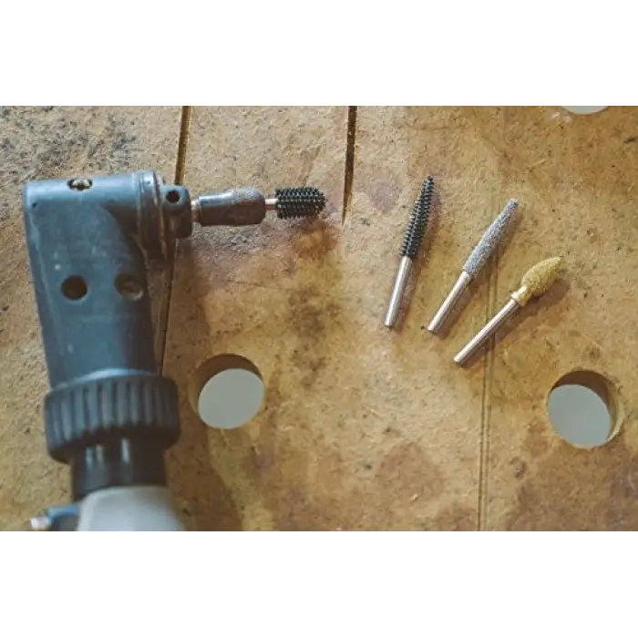 Aşırı Konik Döner Çapak; 1⁄8 Şaft, Çok Kaba, Dremel, Foredom, DeWalt, Milwaukee için Ağaç İşleme Eklentisi. Aşındırıcı Tungsten Karbür, 1⁄8 (3.1 mm) Dia. X 7⁄8 (22.2 mm) Uzunluk TX-18-EC