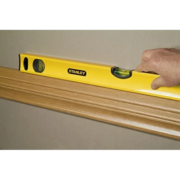 Klasik su terazisi (uzunluk, 100 cm, hassasiyet ± 0,5 mm/m) STHT1-43105, sarı, yatay/dikey su terazisi, şok emici