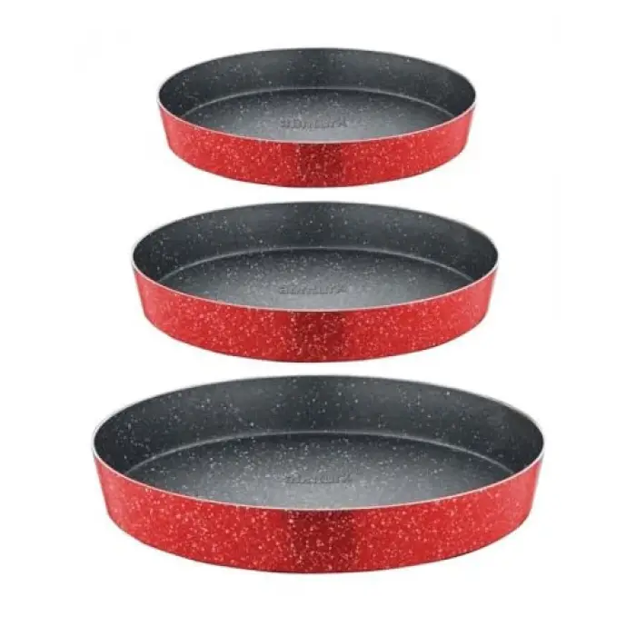 Fırın Tepsisi, N30 Ultra Lüks ⌀30 cm Yuvarlak Granit içi 4 Kat Teflon®Granit Dışı Silikon Kaplı Tava