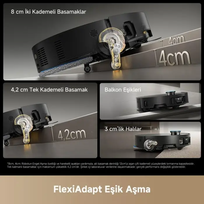 Matrix10 Ultra Robot Süpürge ve Mop, 30.000 Pa Vormax™ Emiş Gücü, Otomatik Paspas Değiştirme, 100℃ Sıcak Su ile Mop Yıkama, AI Akıllı Navigasyon, Siyah