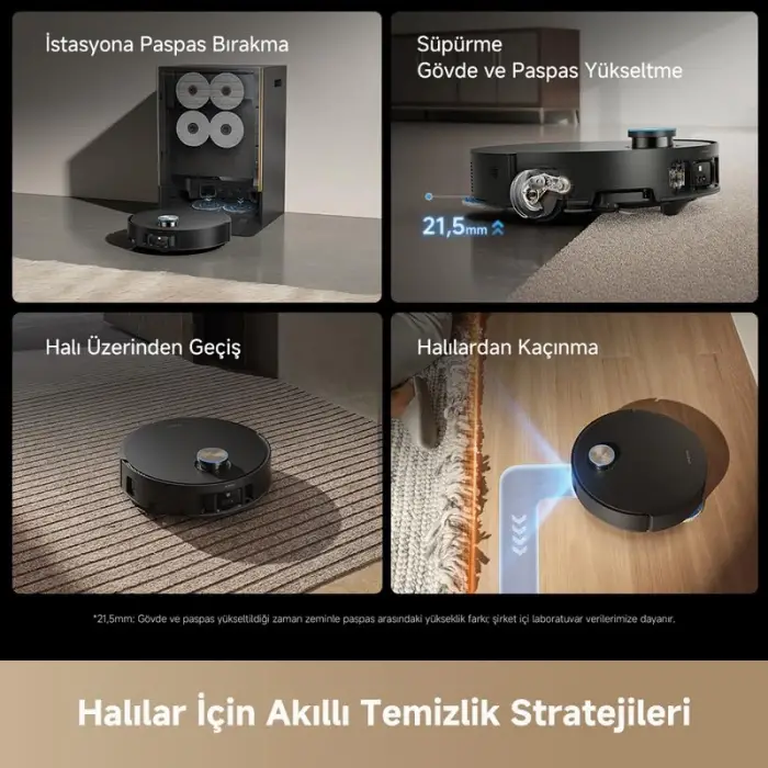 Matrix10 Ultra Robot Süpürge ve Mop, 30.000 Pa Vormax™ Emiş Gücü, Otomatik Paspas Değiştirme, 100℃ Sıcak Su ile Mop Yıkama, AI Akıllı Navigasyon, Siyah