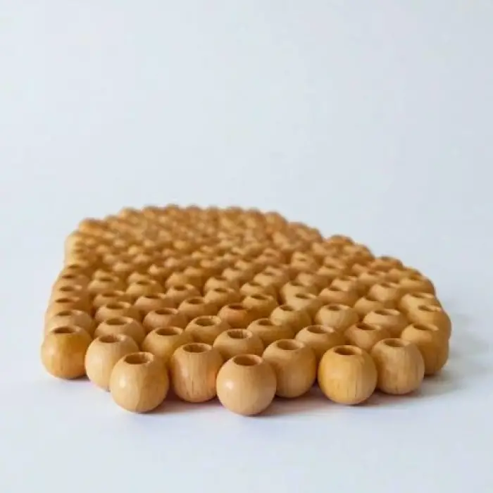 10 mm Vernikli Ahşap Boncuk 200 g (± 580 Adet) (200)
