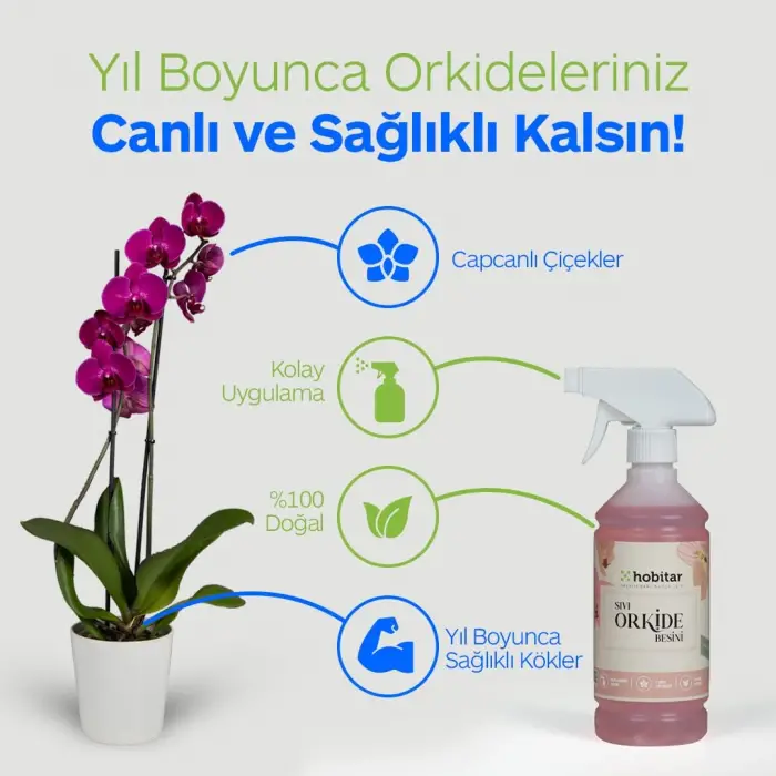Orkide Besini Vitamini 500 ml -%100 Doğal, Çiçeklendirici ve Kök­lendirici Formül