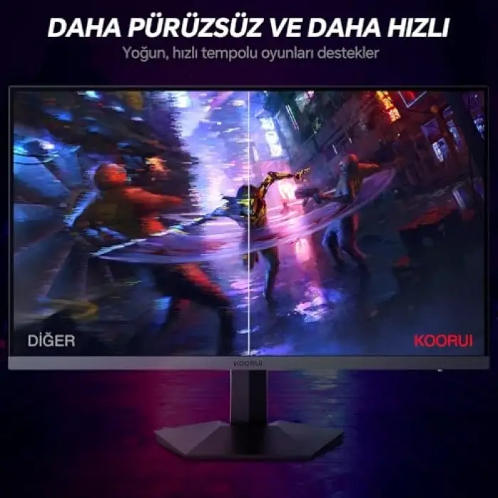 Monitör 24E3 23.8Inç; 165Hz, Fhd, 1080p(1920*1080), 1ms, Ips, Adaptive Sync, Monitörler, Gaming, Hdmi 1.4*2, Dp 1.2*1, Eğilmek：-5~15°, Yukarı ve Aşağı, Görme Açısı 178°, Vesa，75*75 mm, Siyah