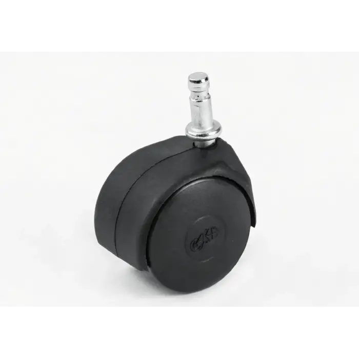 Hts 406 pimli ofis koltuğu tekerleği, 40 mm, 7 mm pim çapı, dönerli ikiz mobilya tekəri, siyah PP plastik, 4 Adet