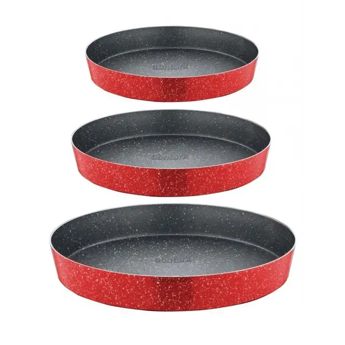 Fırın Tepsisi, N30 Ultra Lüks ⌀30 cm Yuvarlak Granit içi 4 Kat Teflon®Granit Dışı Silikon Kaplı Tava