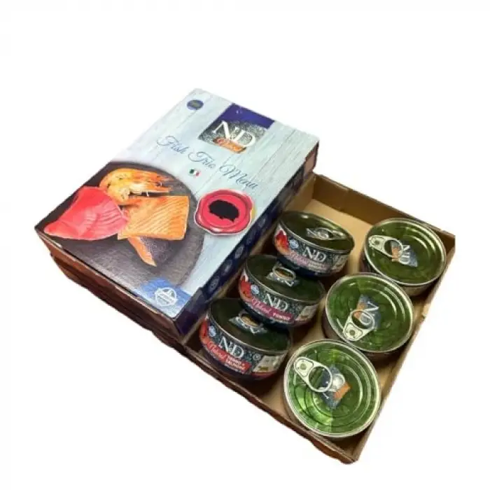 Farmina Pet Foods (ナチュラル&デリシャス) Nd Balık Çeşitleri Kedi Konservesi 70 g 6 Al 5 Öde