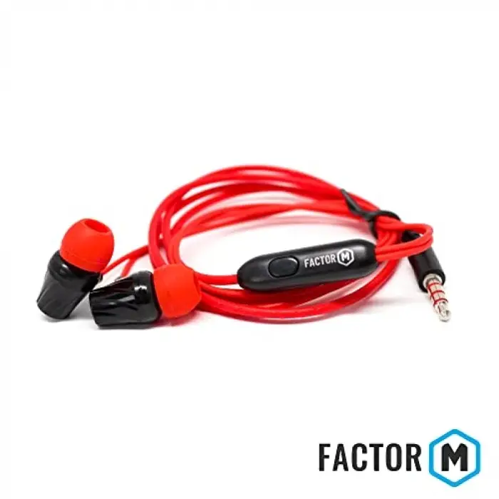 Kulaklık, FM­03 Kulakiçi Mikrofonlu Kablolu Kırmızı (FMFM03KK)