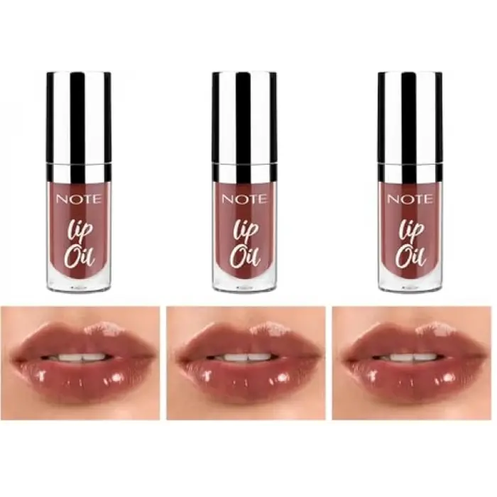 Lip Oil, Cosmetics, 60 Mocha Kiss Nemlendirici ve Parlatıcı Dudak Bakım Yağı, Kahverengi (3 paketi)