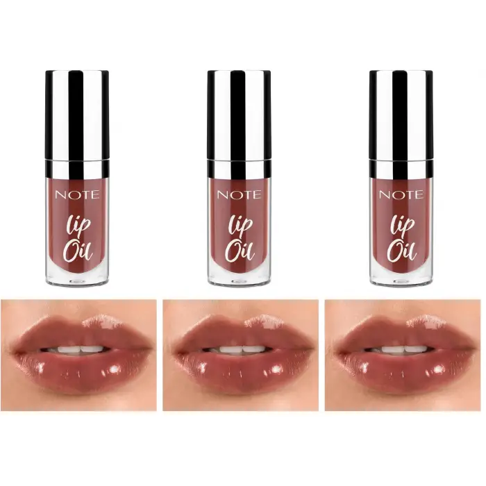 Lip Oil, Cosmetics, 60 Mocha Kiss Nemlendirici ve Parlatıcı Dudak Bakım Yağı, Kahverengi (3 paketi)
