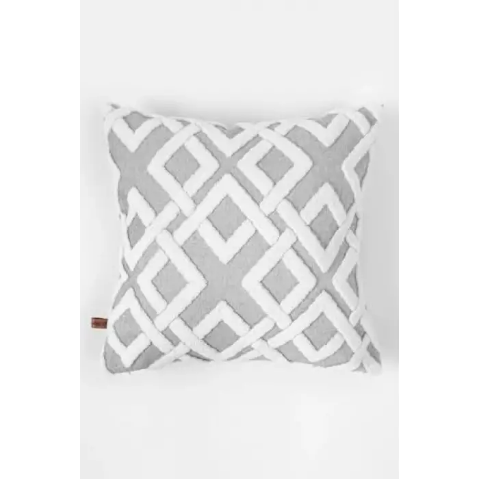 Mila gri 43x43 cm jakarlı kır­lent